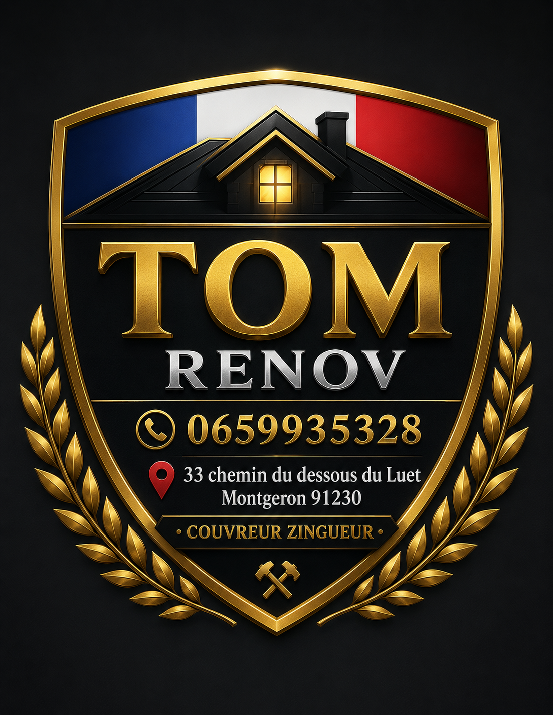 Logo Tom Renov, couvreur zingueur à Montgeron